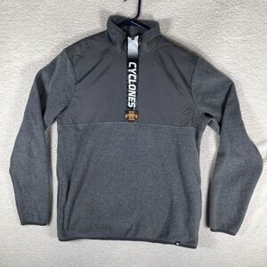 47' Brand Cyclones Sweatshirt Mens Medium Iowa State Gray 1/4 Zip Pullover NCAA